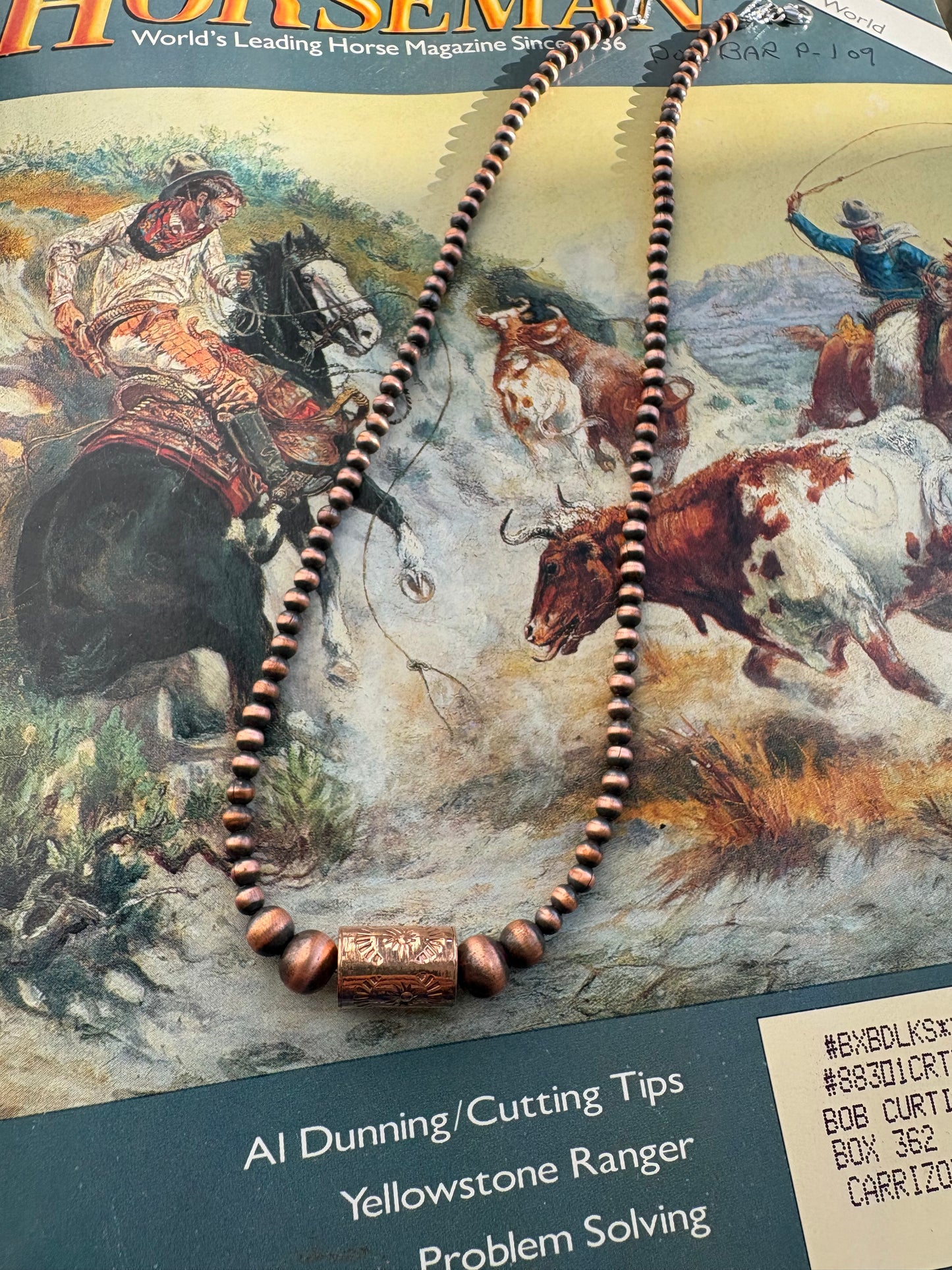 4mm Copper Pearls w/ Barrel Bead