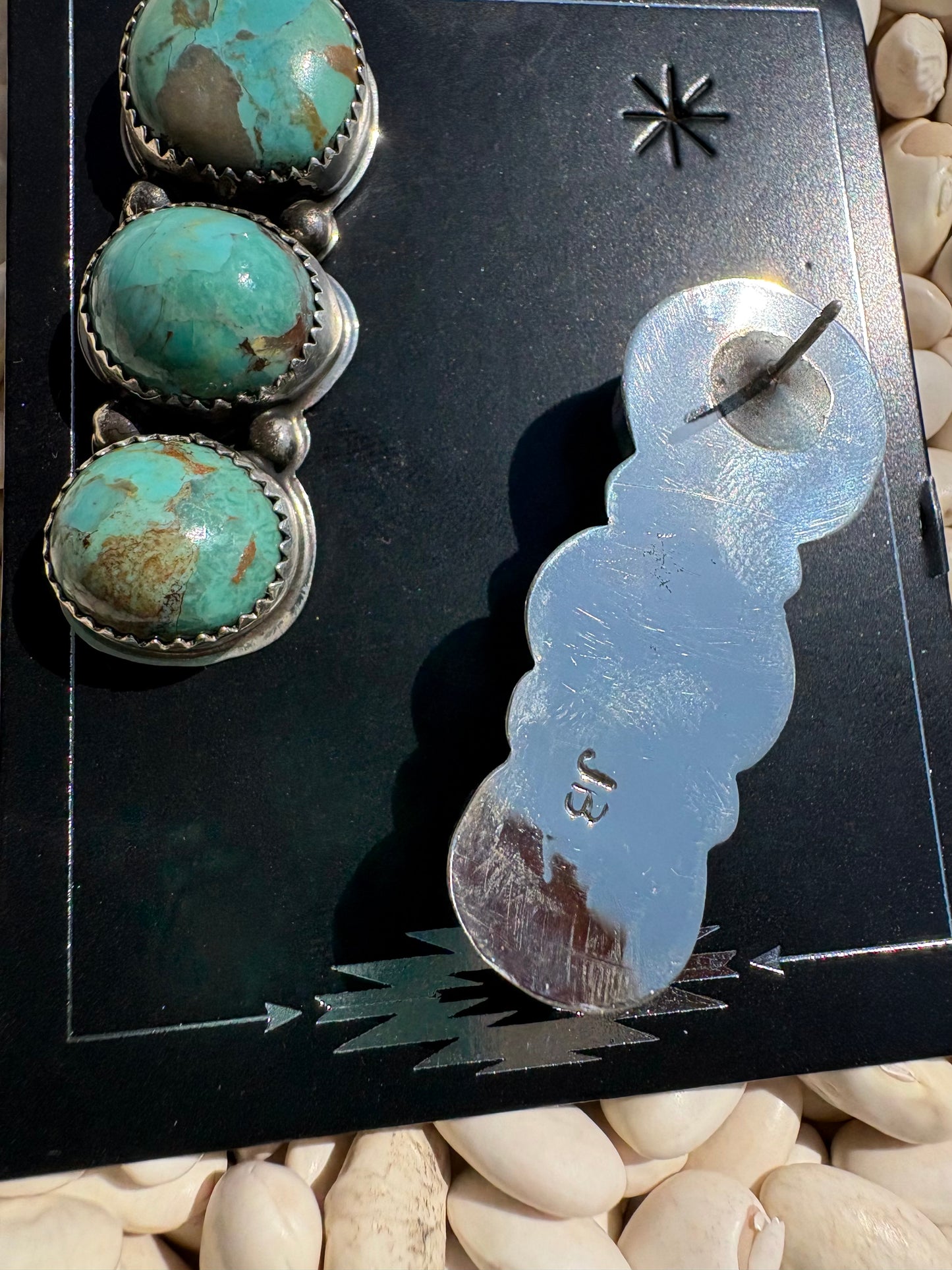 Begay Native Made Three Stone Studs