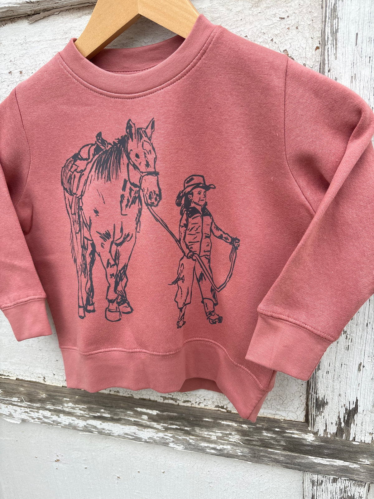 Little Cowgirl Youth Crewneck: Youth