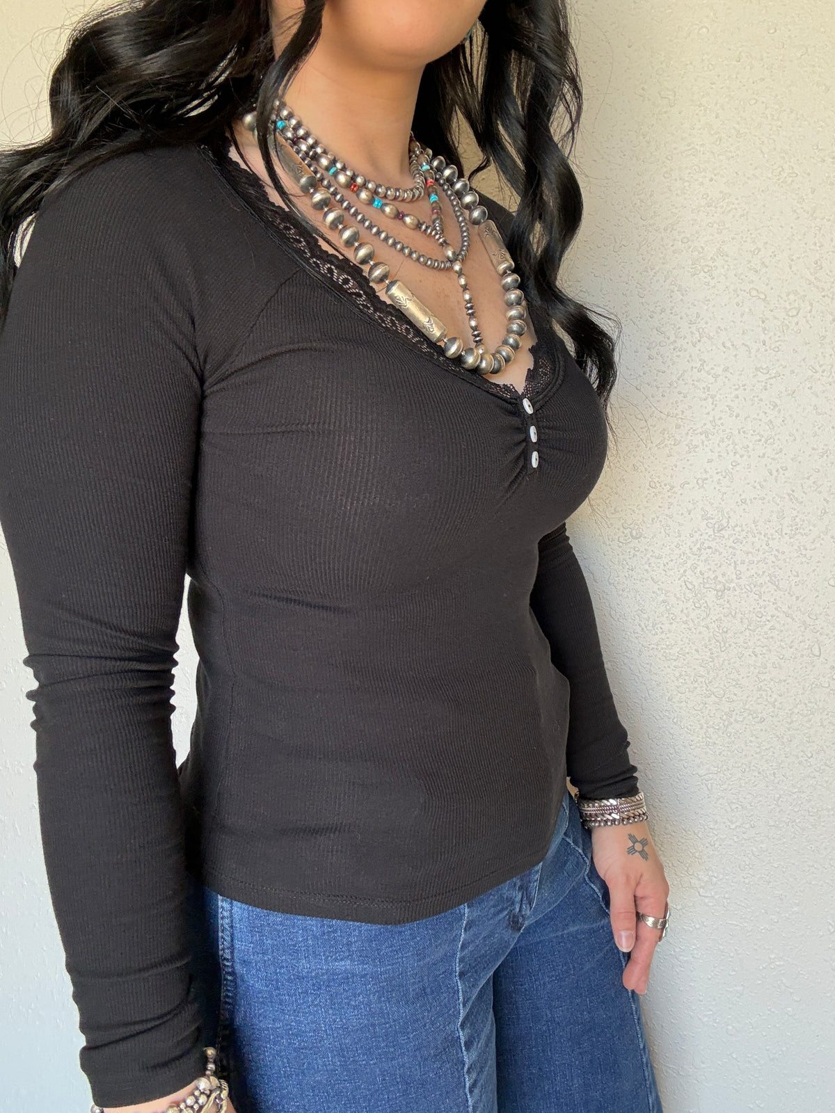 The Lefty Lace Long Sleeve *Lux