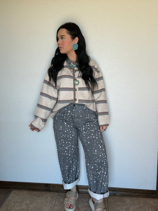 Grey Bambi Barrel Jean