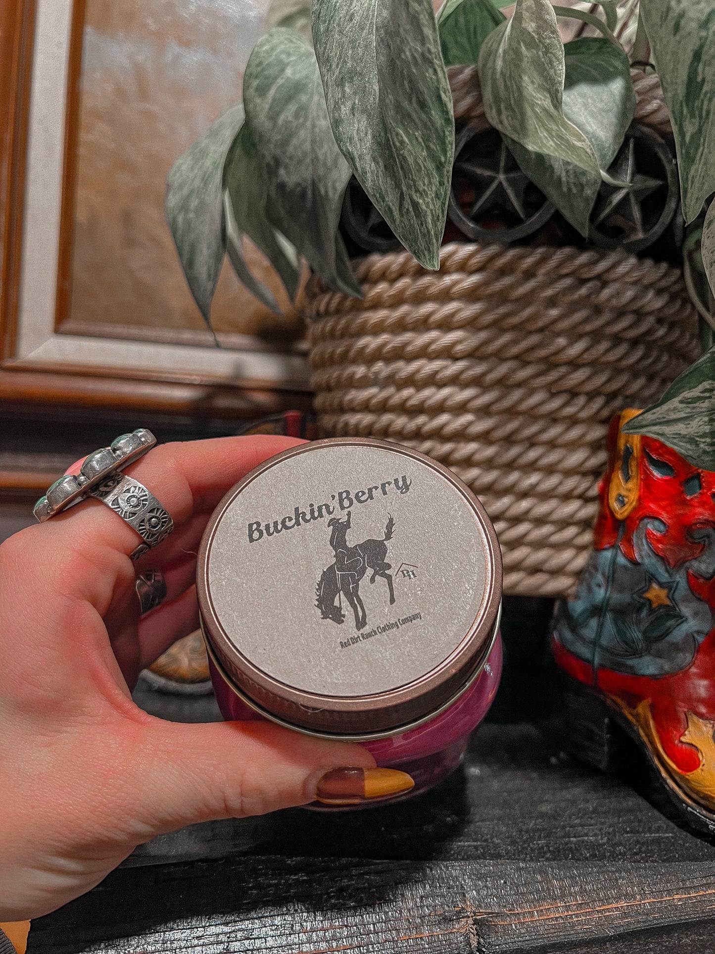 Buckin’ Berry 8oz Mason Jar Candle