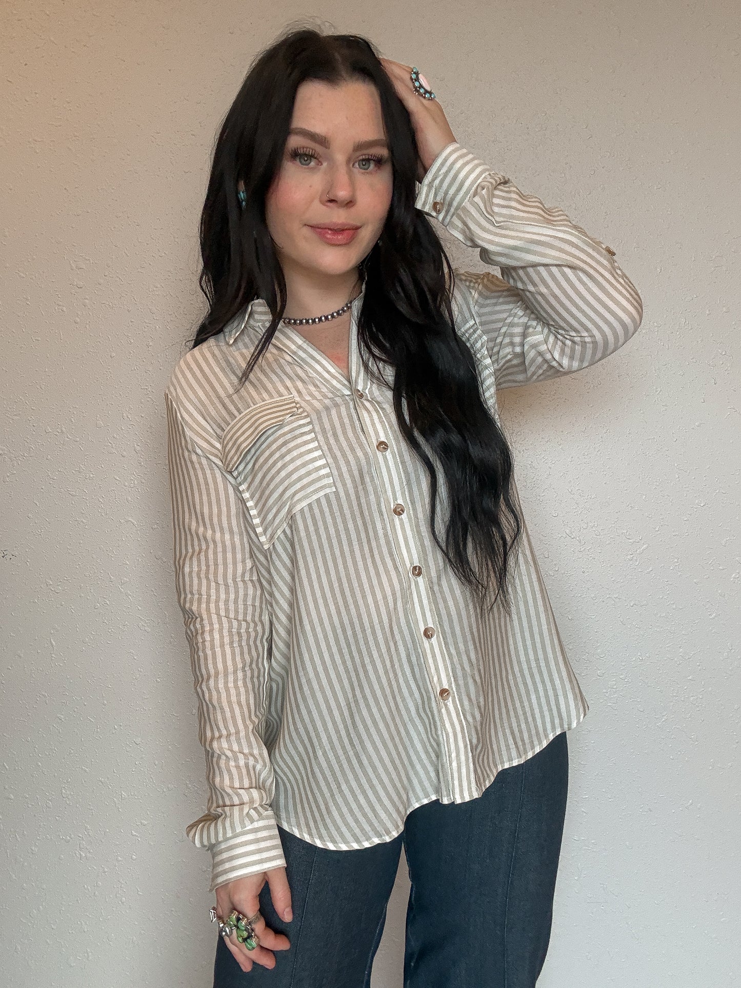 The Mesa Button Up *Green