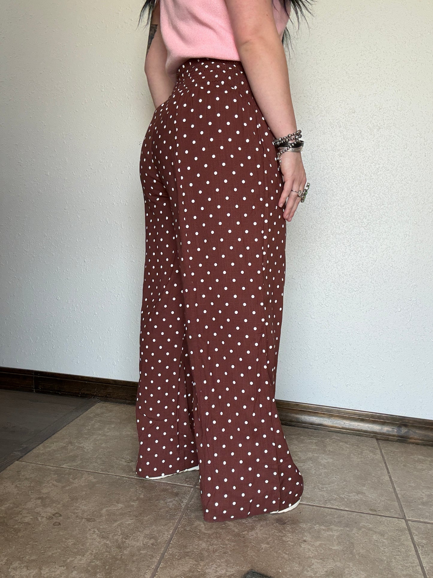 The Parker Polka Dot Pant *Brown