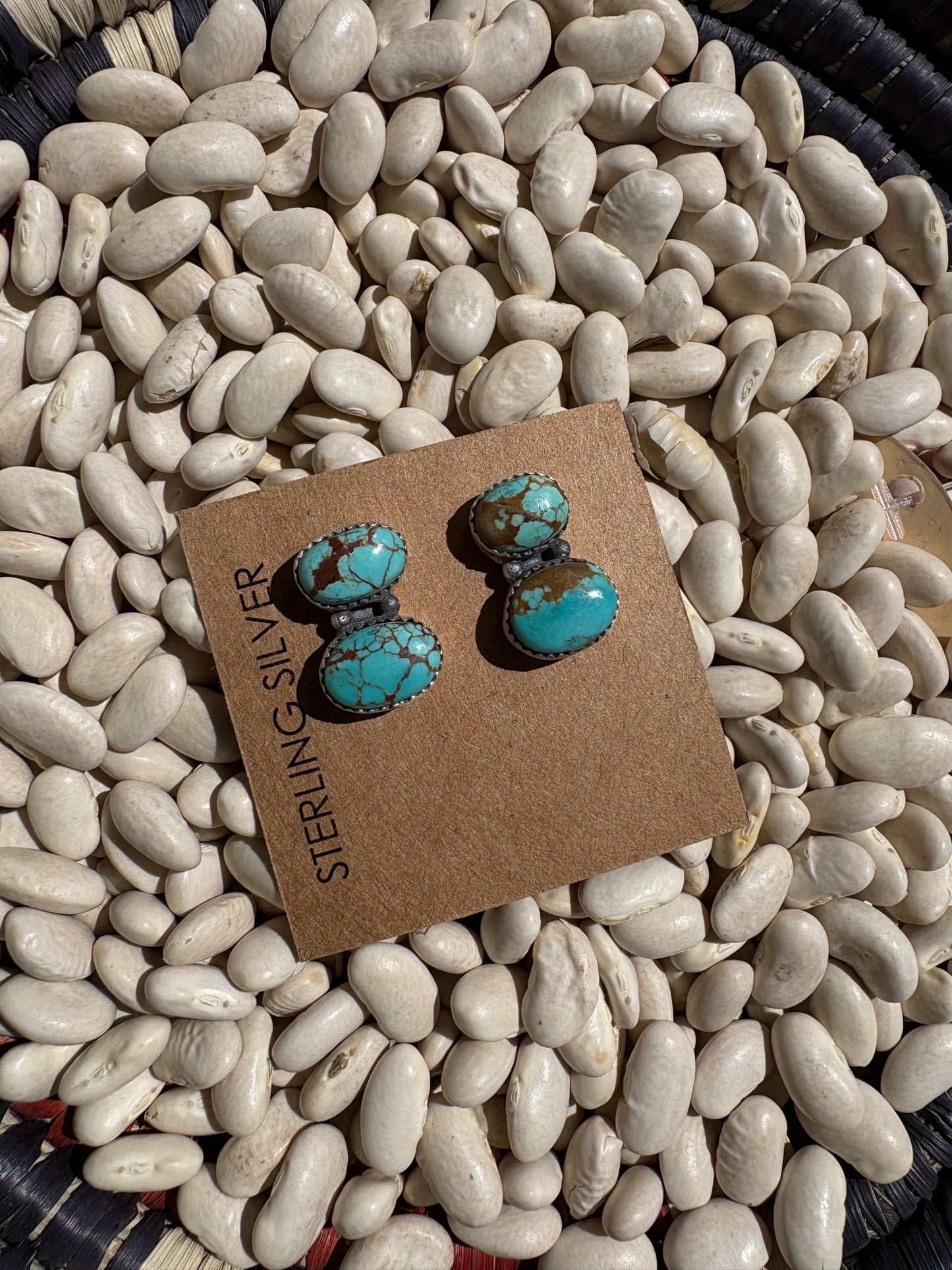 Mine 8 Turquoise Double Stone Studs