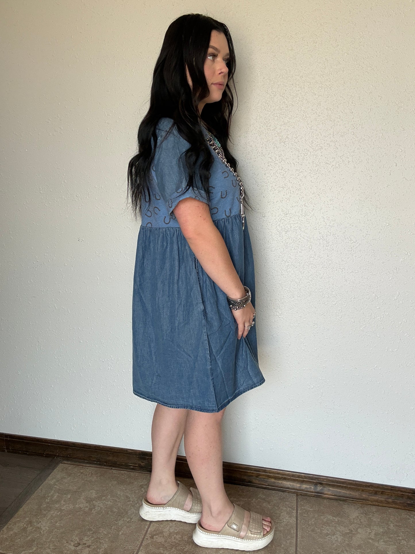 Hot Too Trot Denim Dress