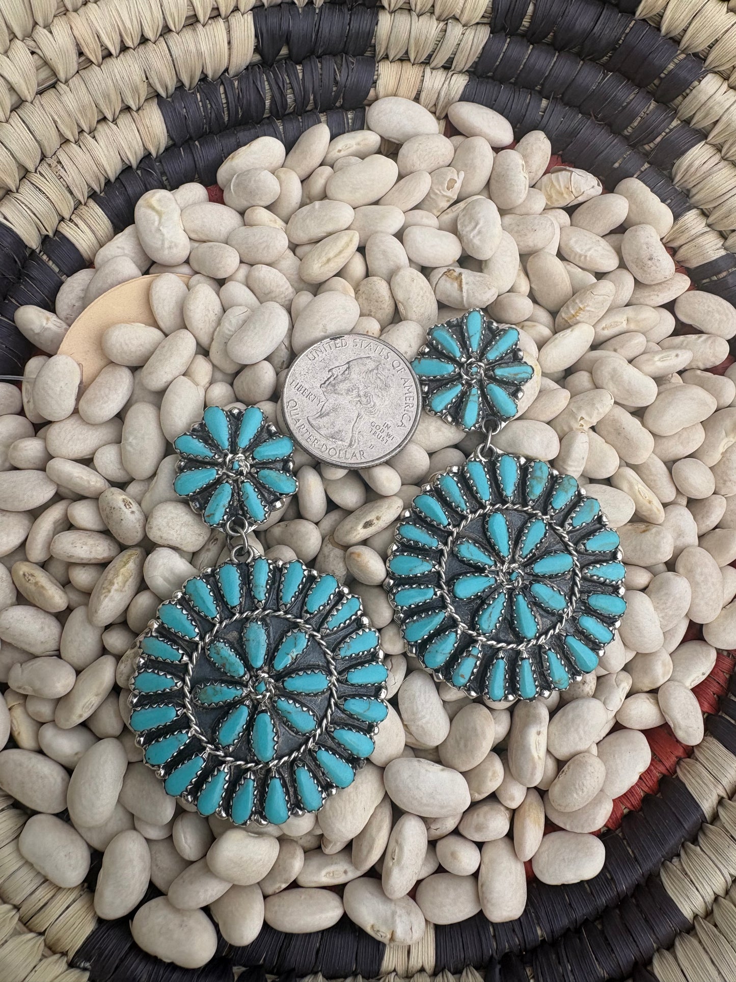 Large Native Made Cluster Dangles by Mary Benally