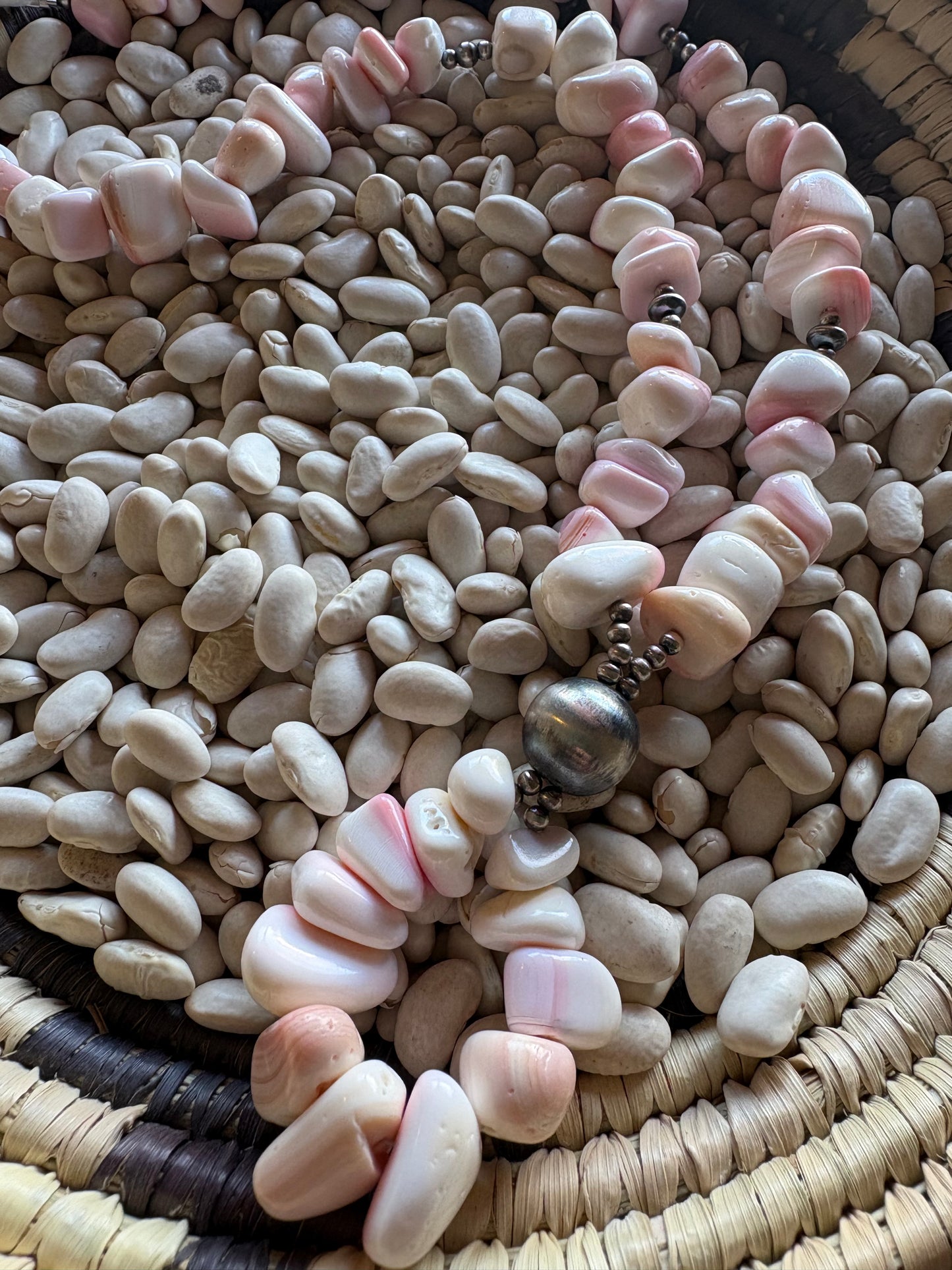 Pink Conch Lariat Necklace