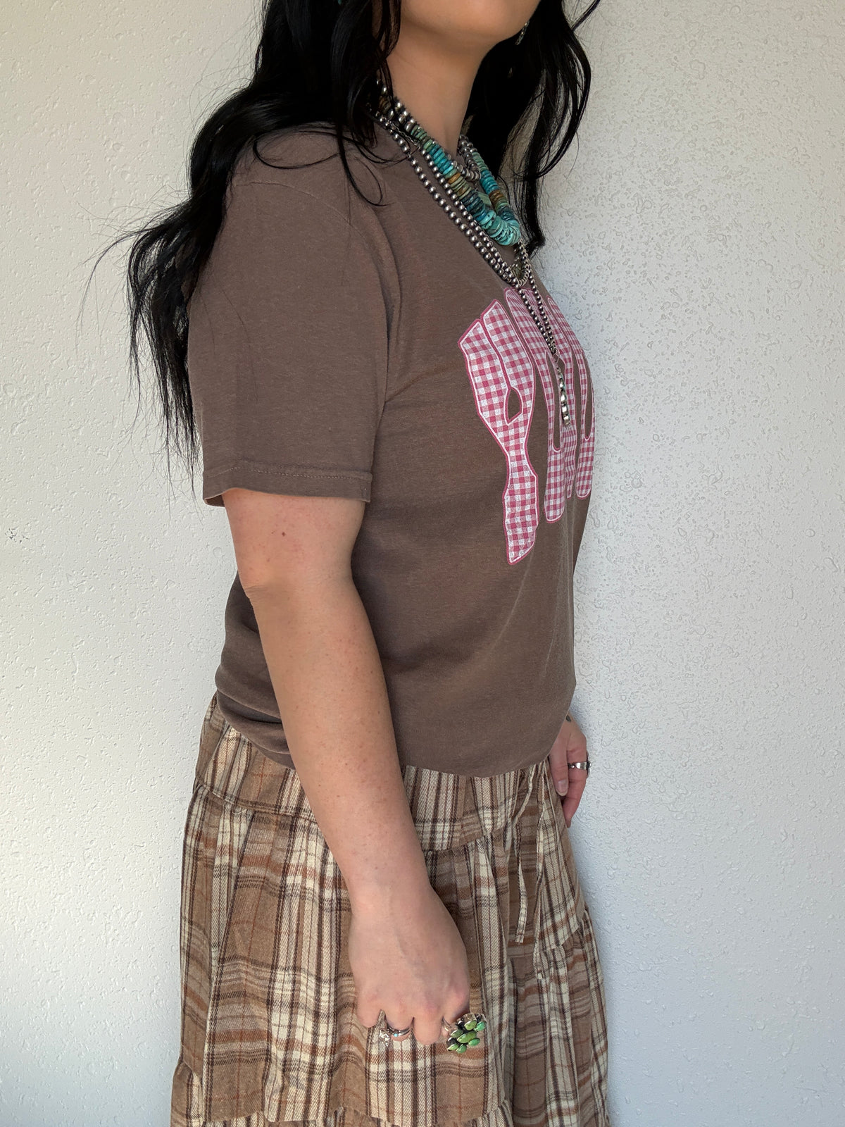 Gingham Howdy Tee