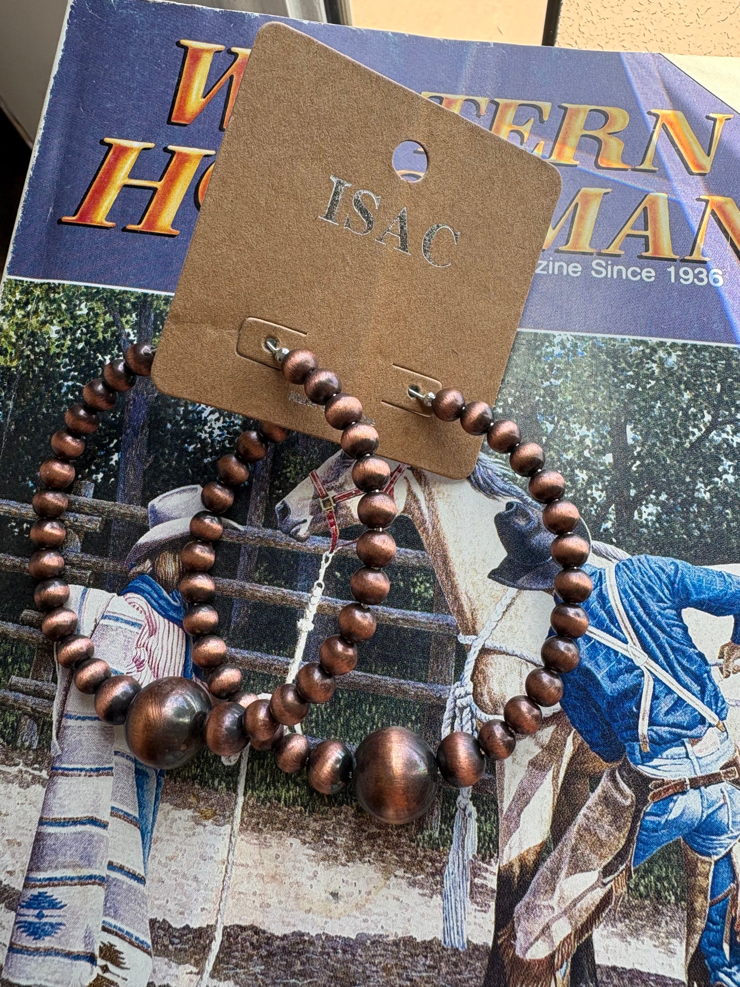 Cowboy Copper Saucer Hoops
