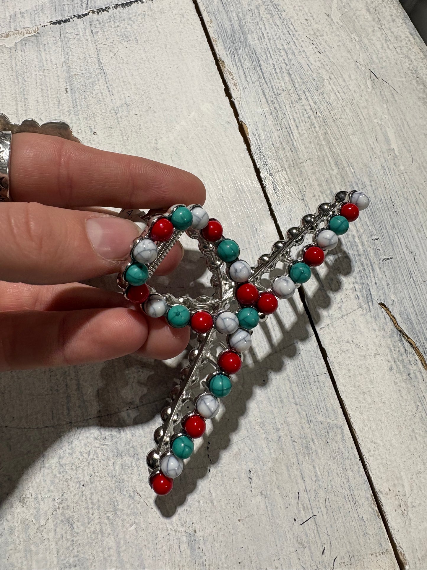 Red White & Blue Claw Clip