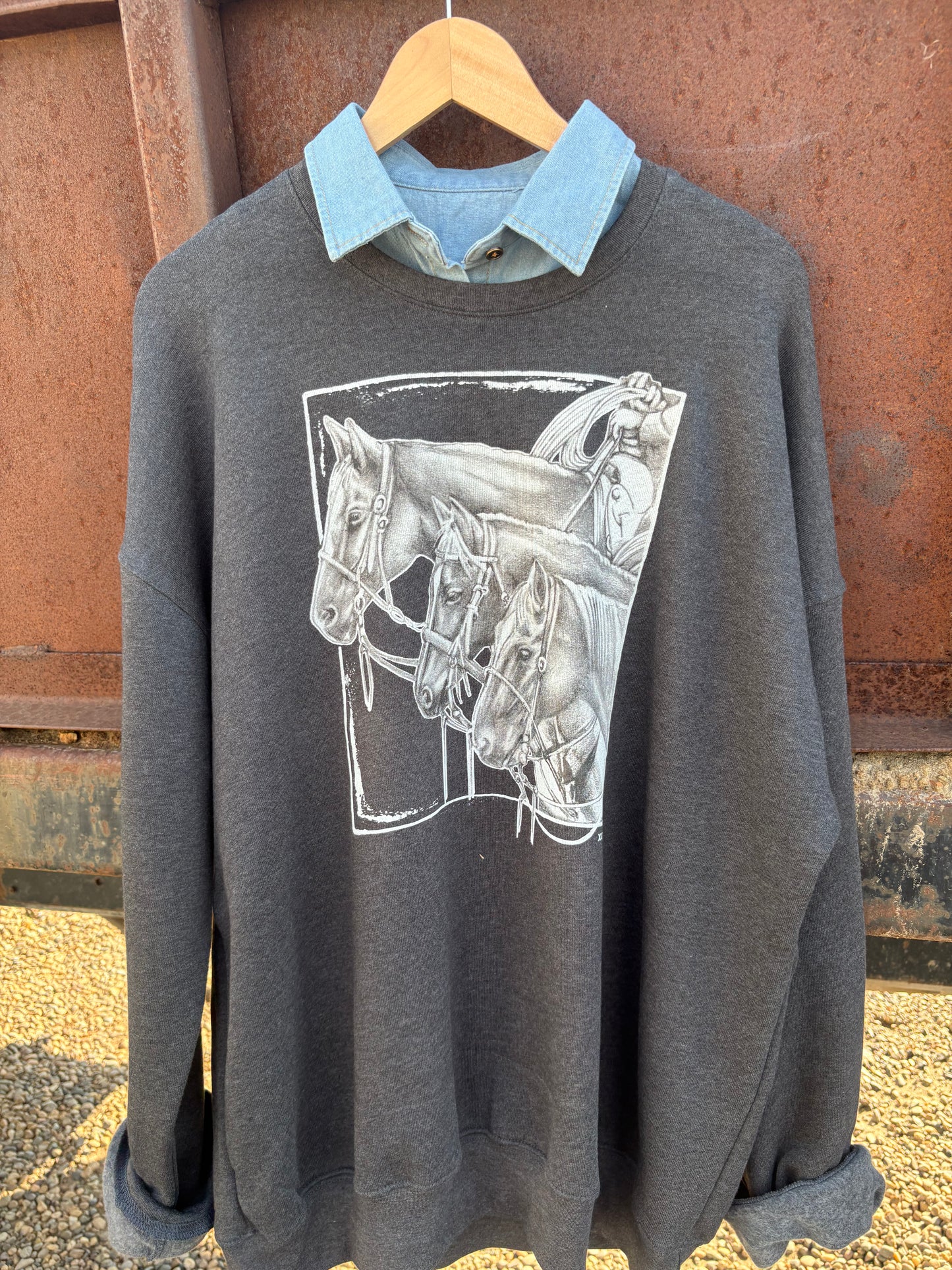 Collared Top *Light Wash Denim