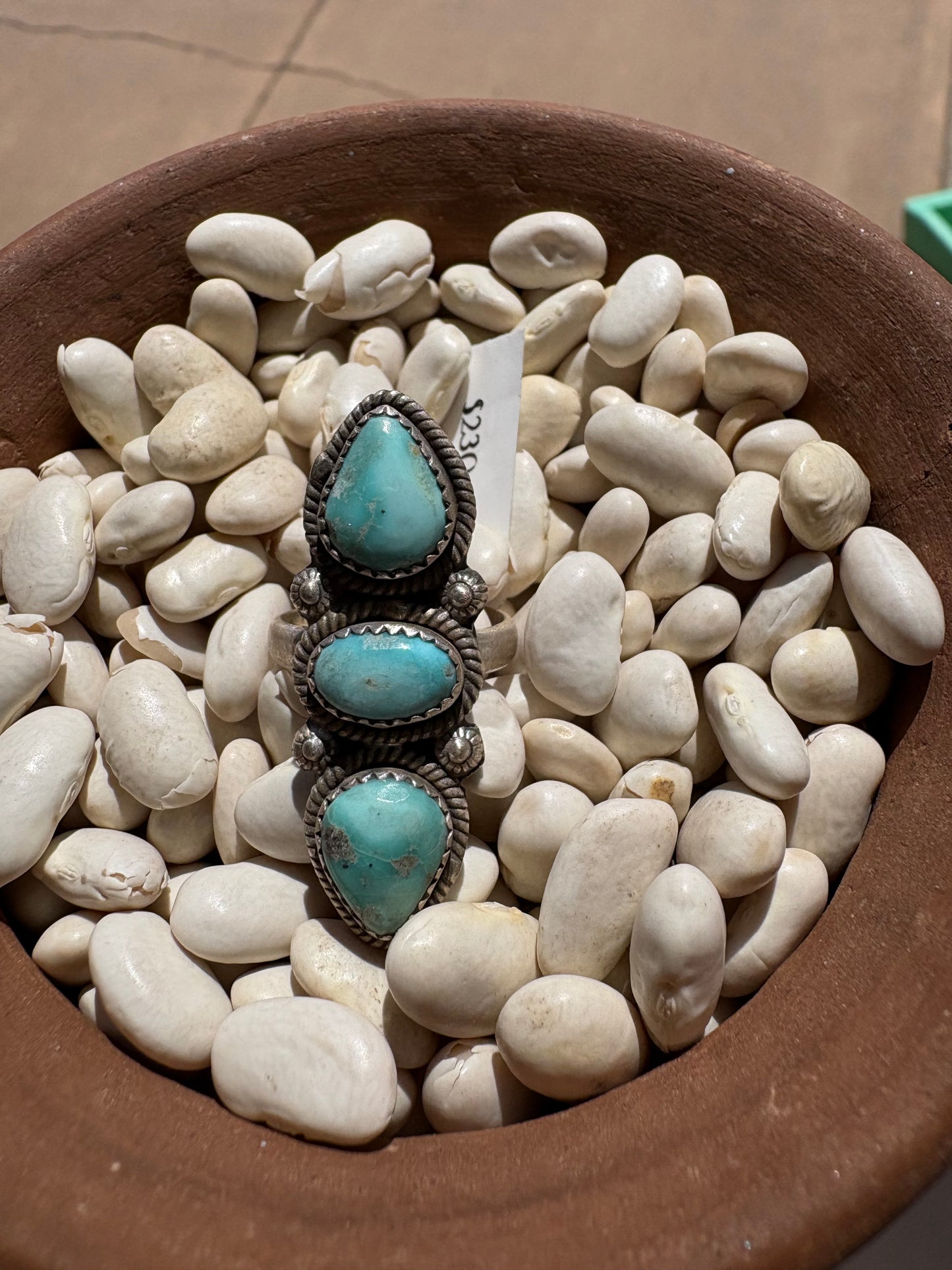 White Water TurquoiseAdjustable Ring