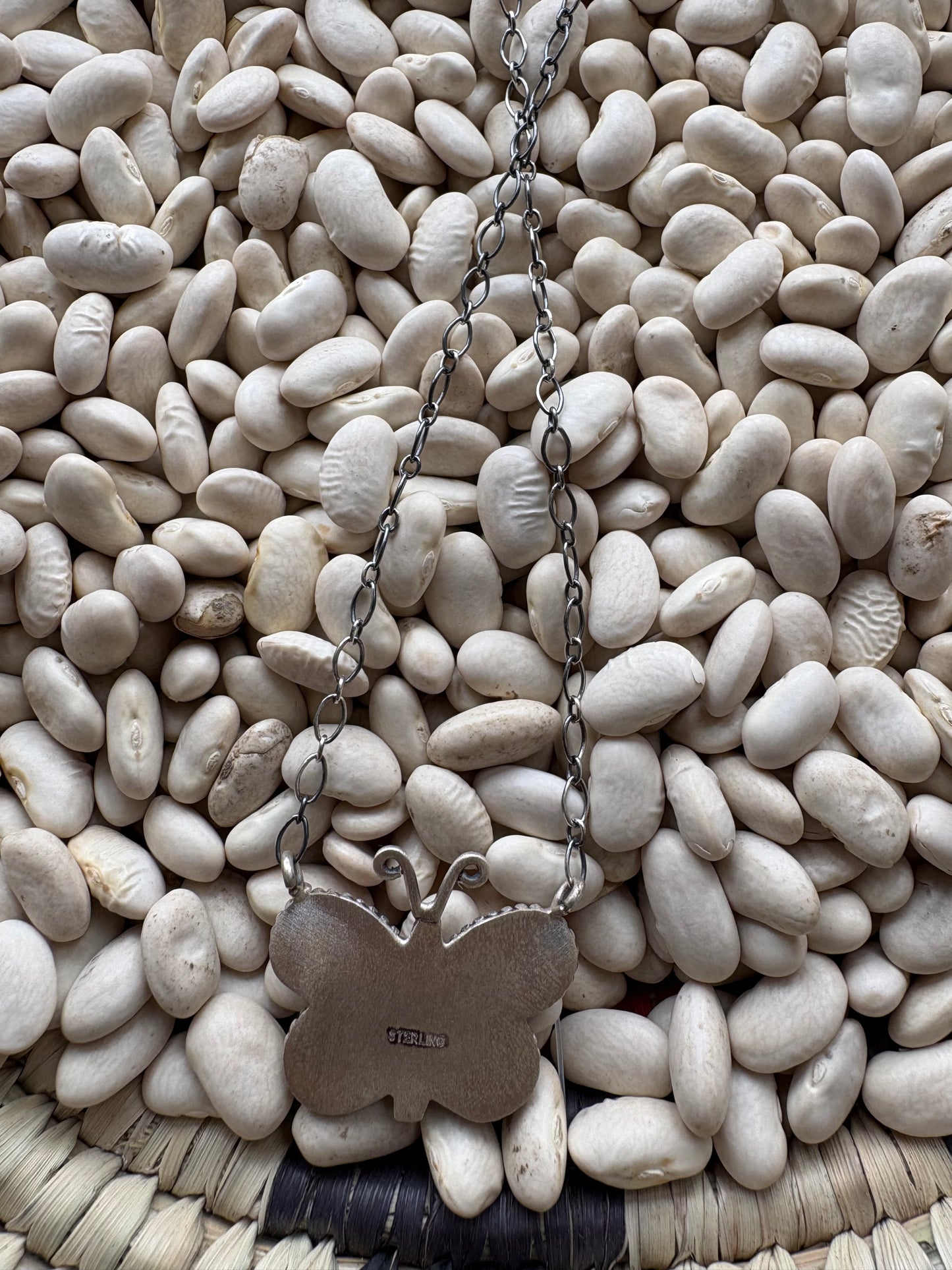 Pink Conch Butterfly Necklace