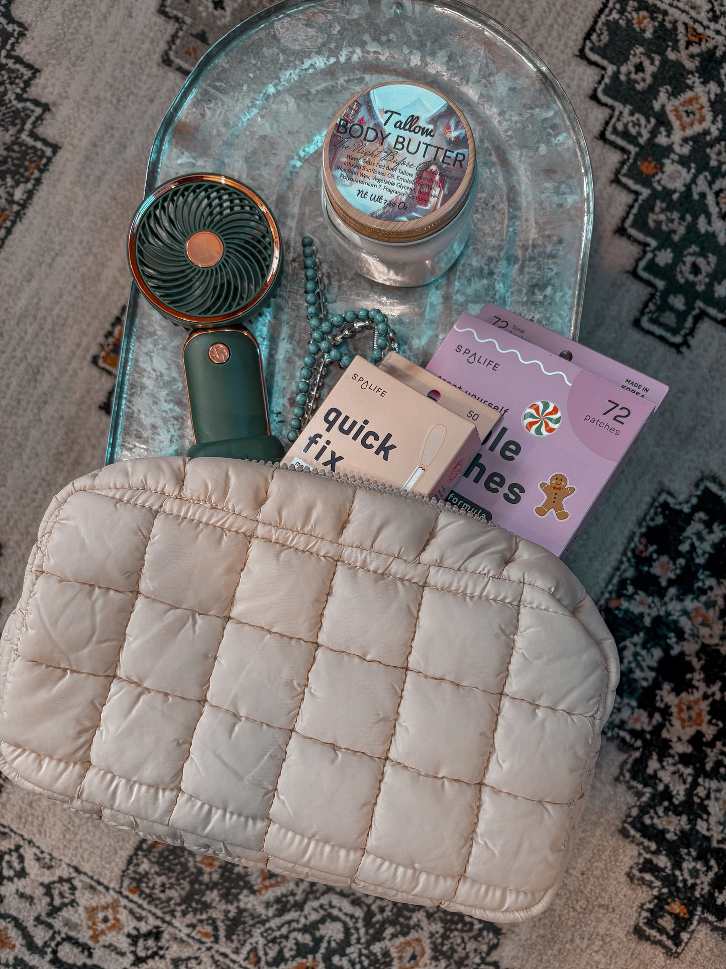 Quilted Puffer Pouch *CREAM