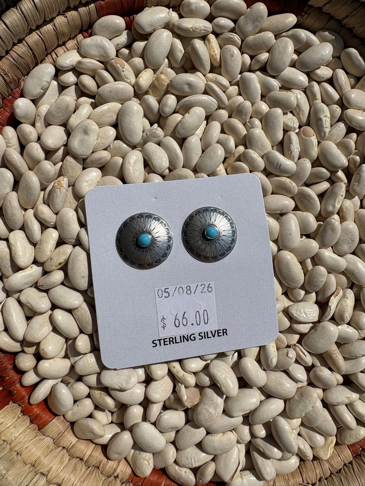 Everyday Concho Turquoise Studs