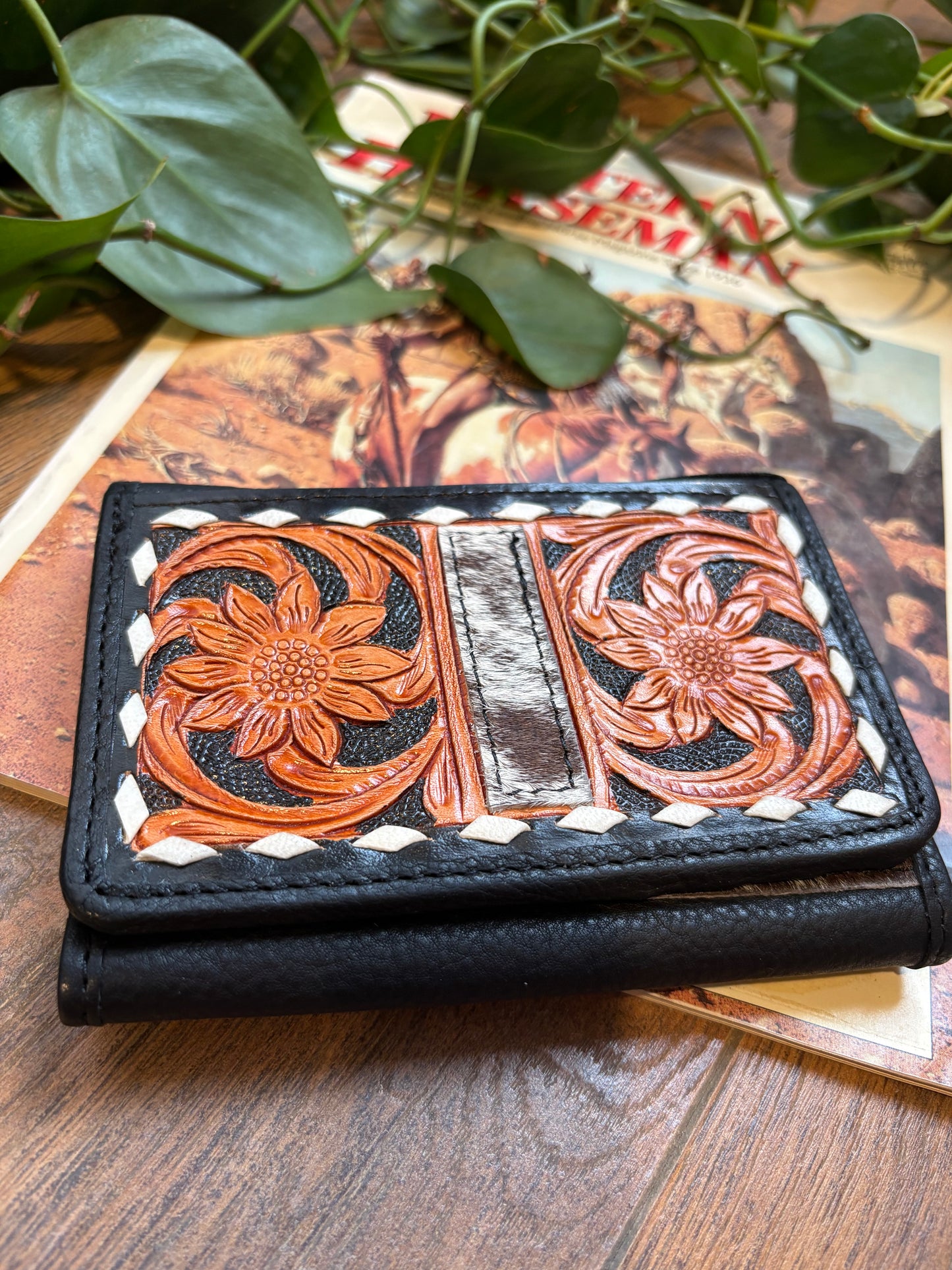 Mini Cowhide & Leather Wallet