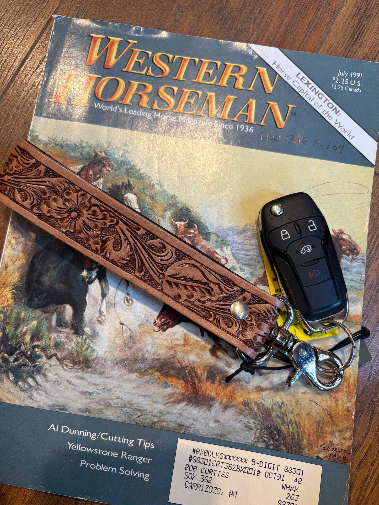 Tampico Trails Key Fob in Honey