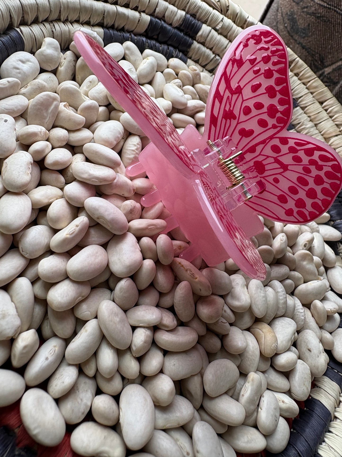 Pink Butterfly Claw Clip
