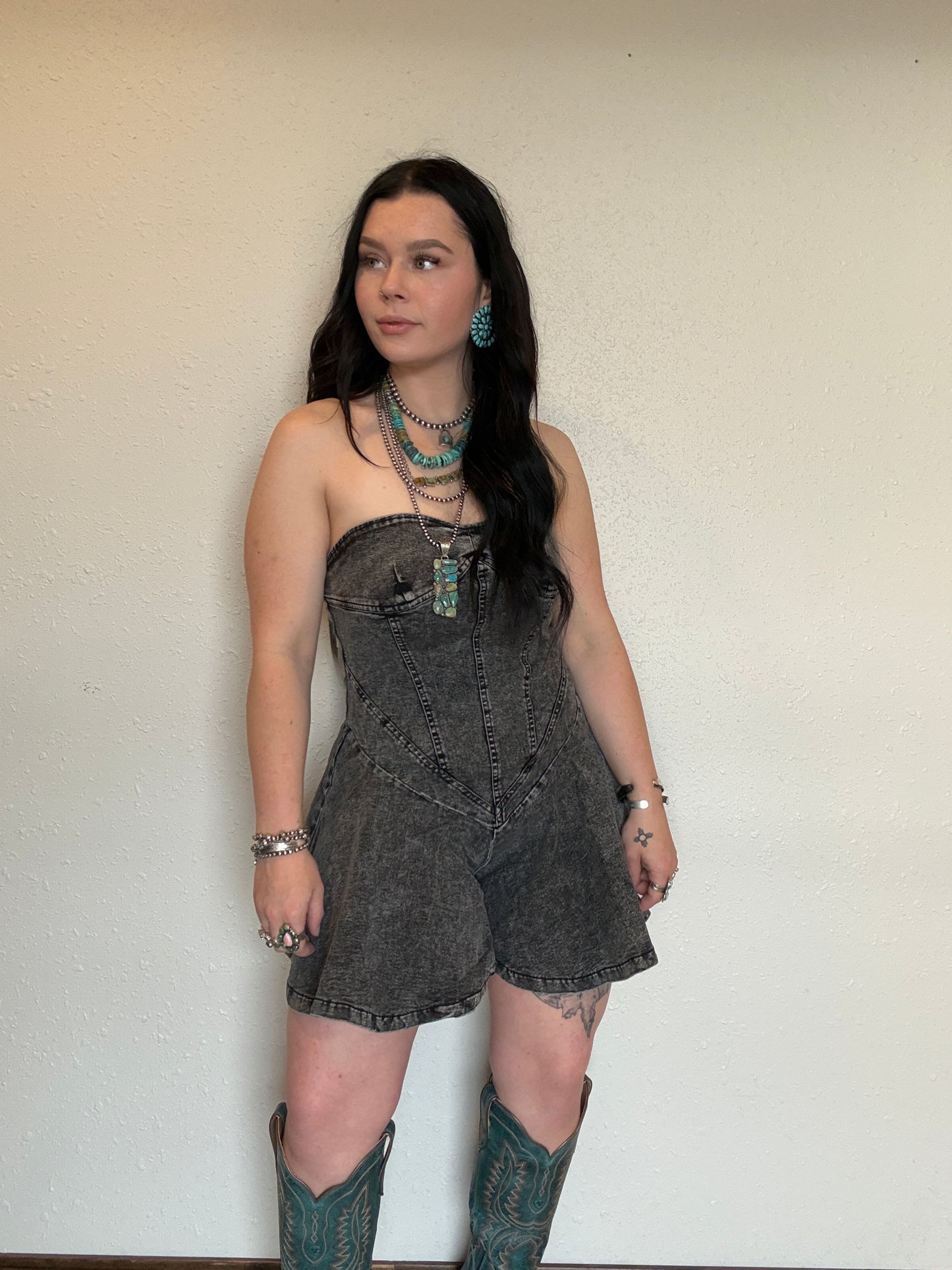 The West Denim Romper