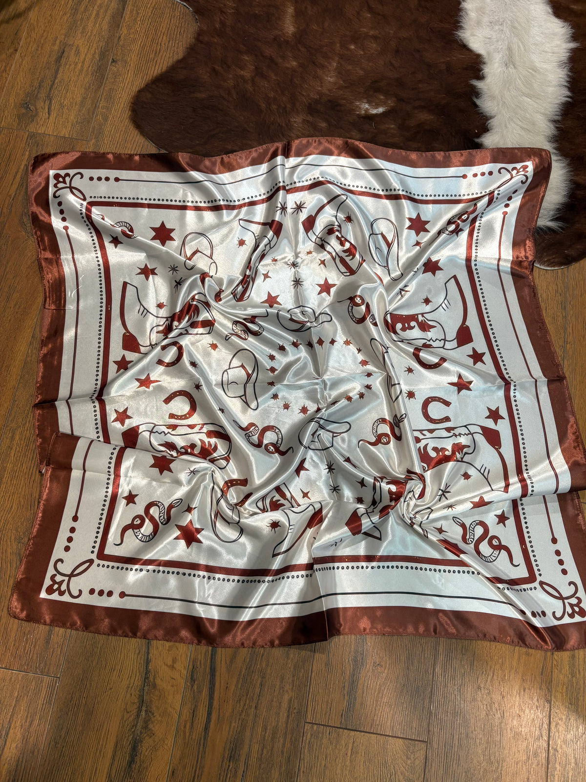 Tan Cowboy Prints Wild Rag