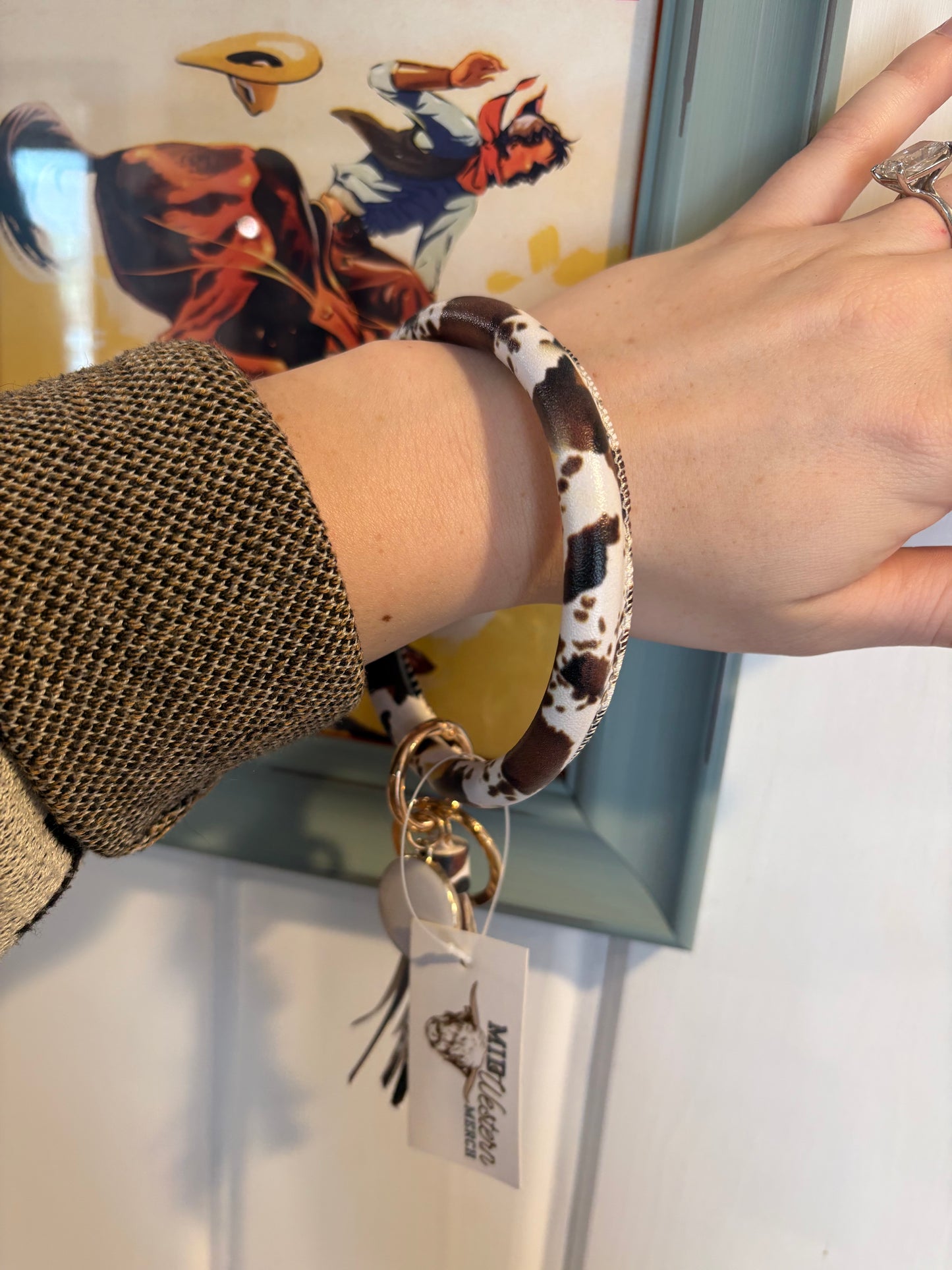 Bangle Keychain *Cowprint