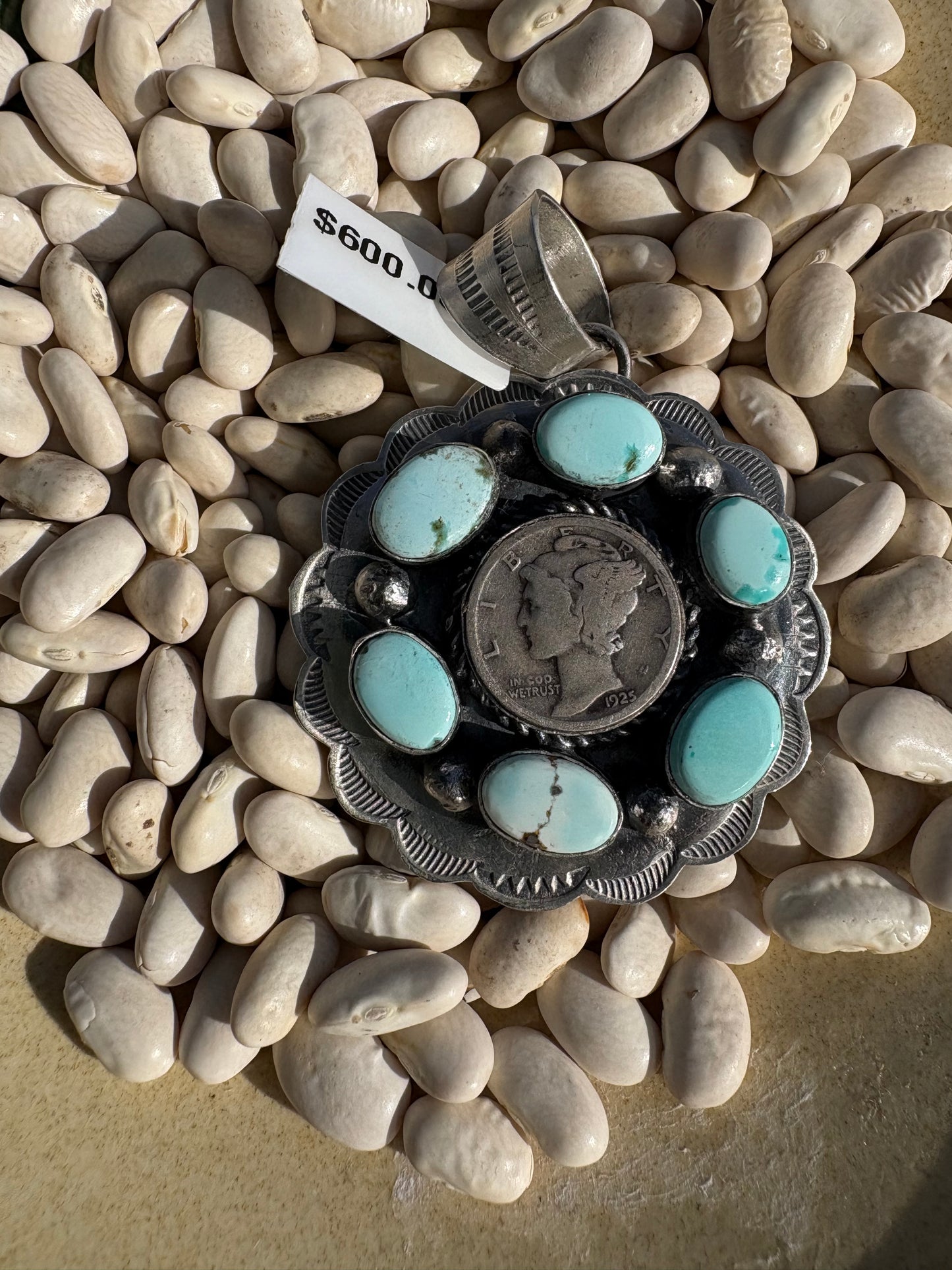 Native Made Liberty Coin Pendant