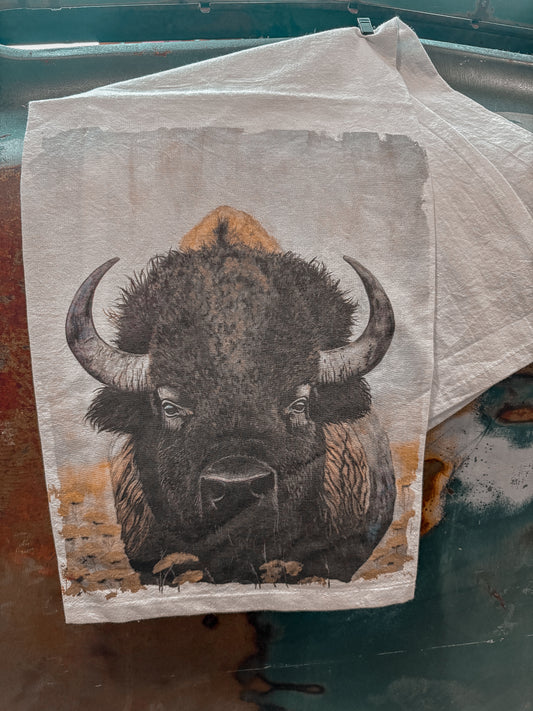 Cotton Dish Towel *Badlands Buffalo