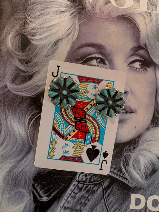 Cluster Turquoise Earrings