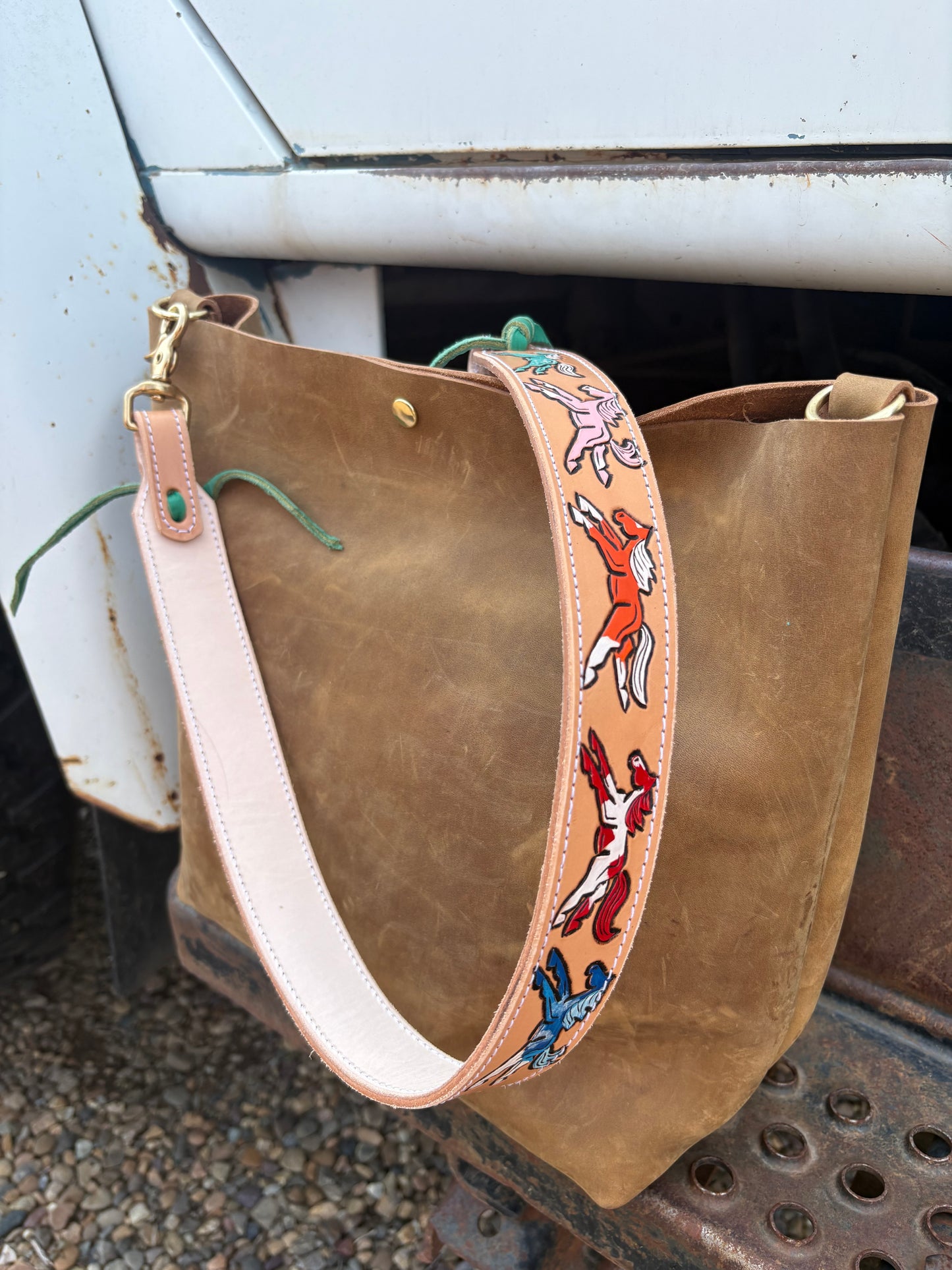 Wild Ponies Tote Bag *Tan