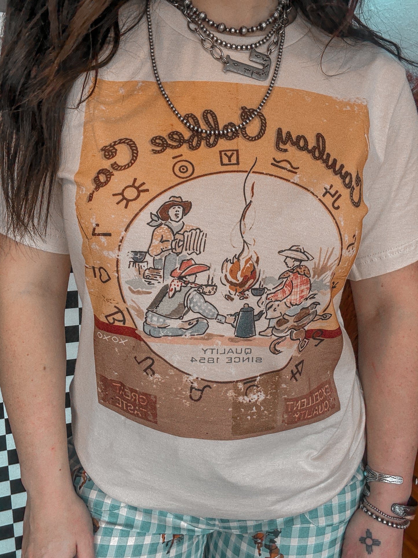 XOXO Art Cowboy Coffee Tee