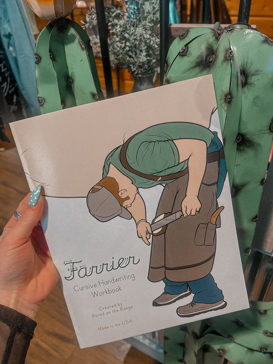 Bored On The Range Book Farrier Cursive Handwriting