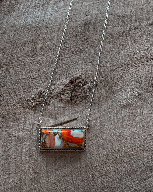 Spiny Oyster Mojave Bar Necklace