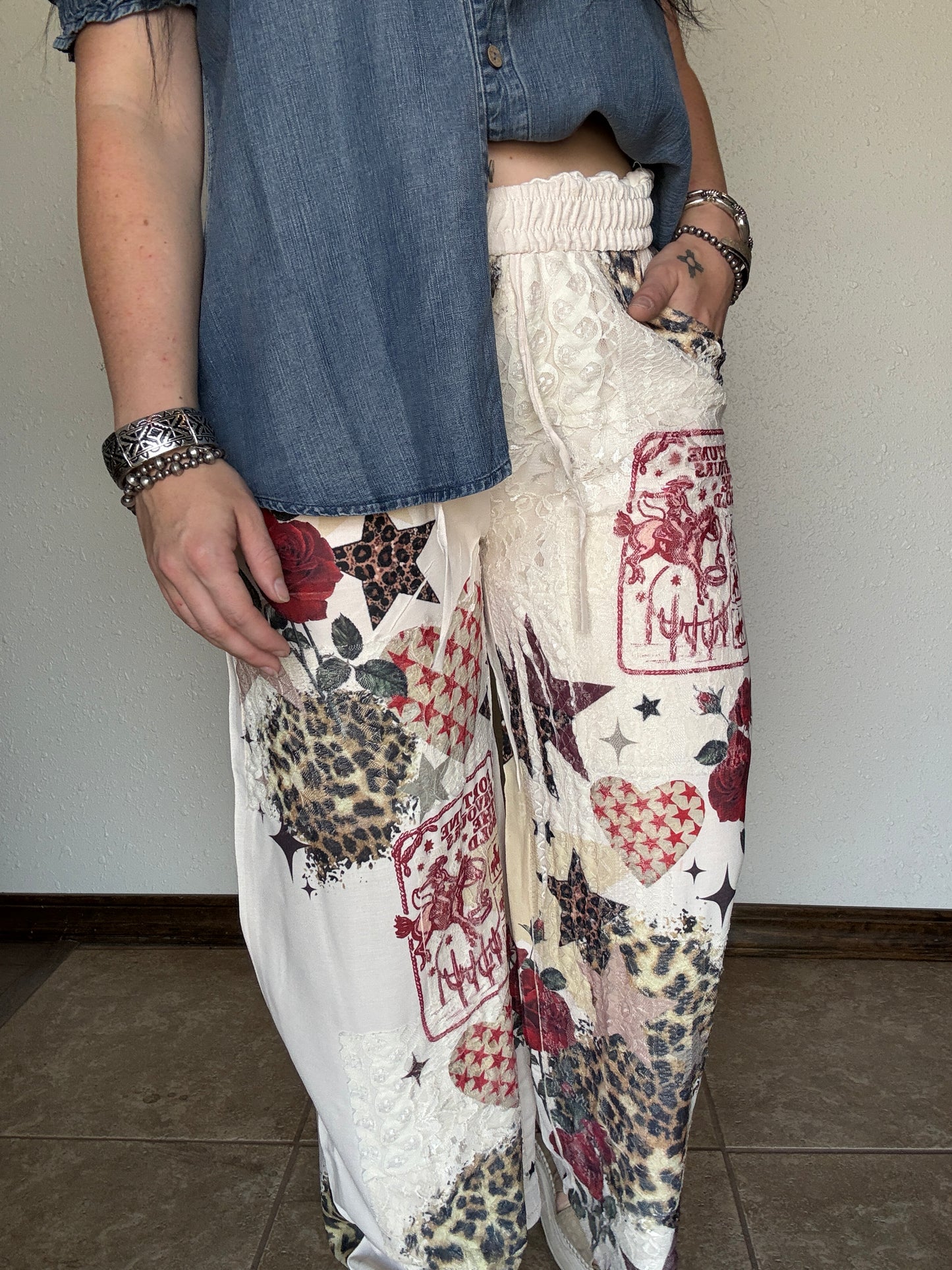 The Star Leopard Drawstring Pants