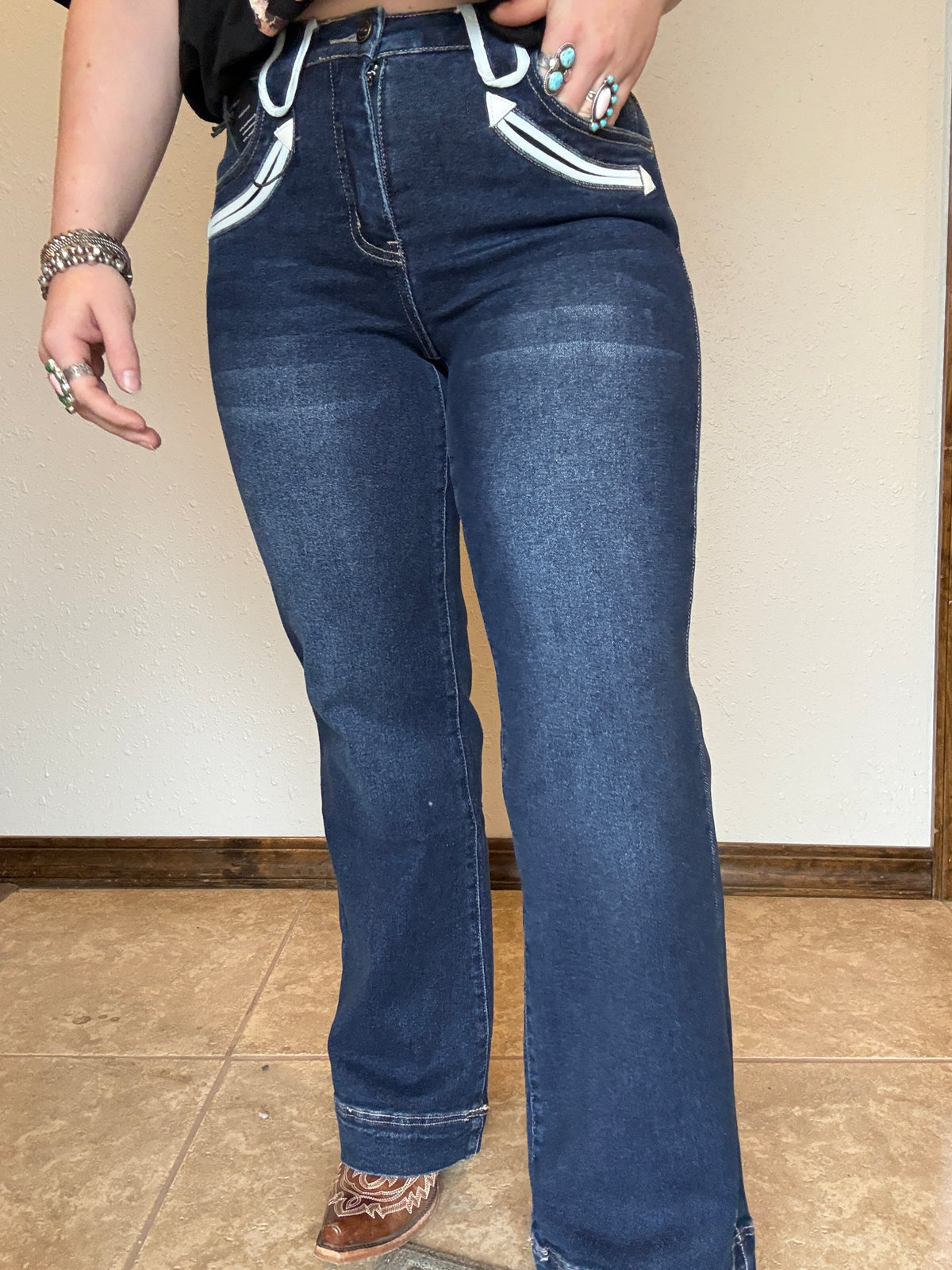 Dark Wash Arrow Denim