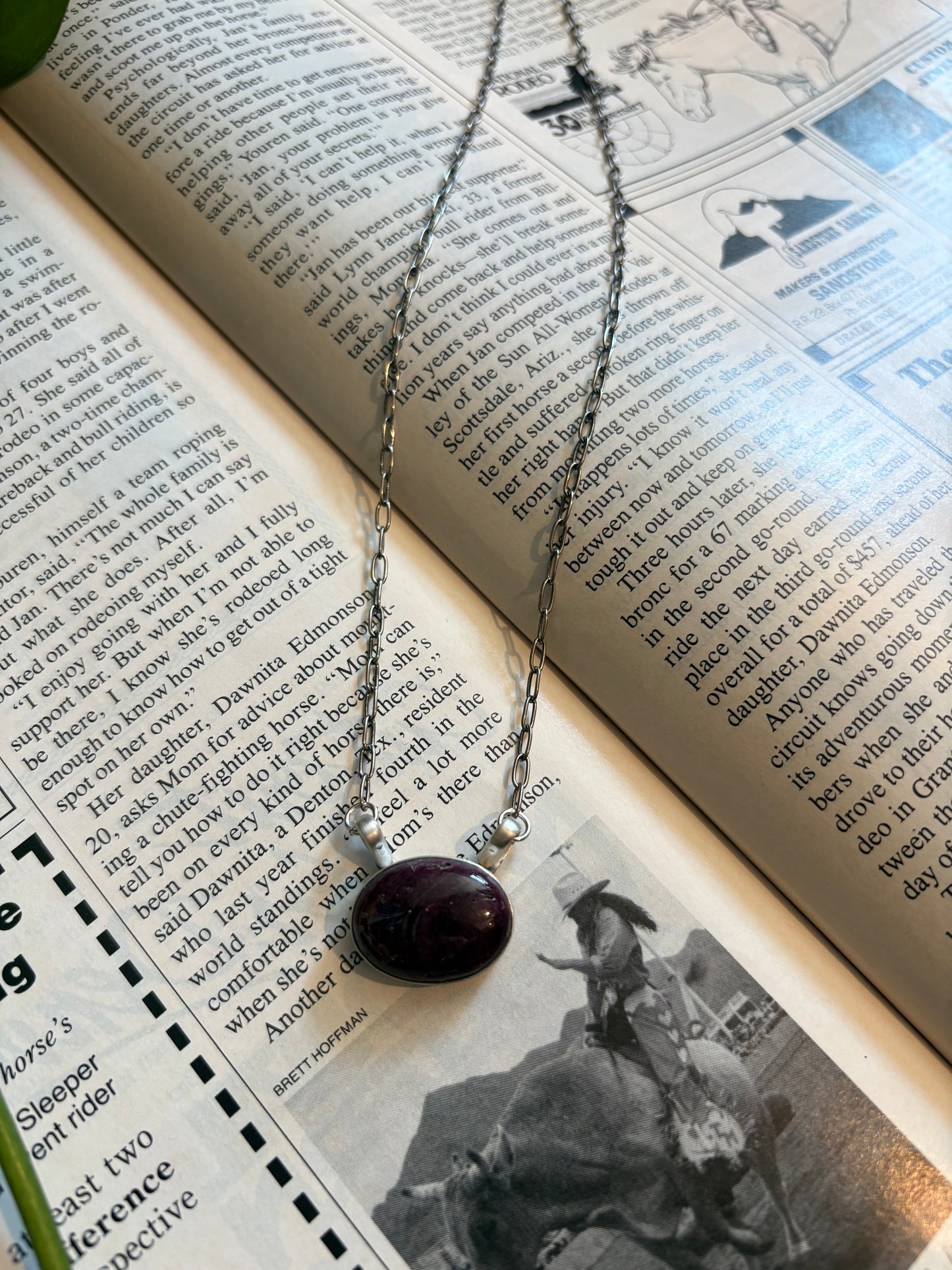 Purple Spiny Round Necklace