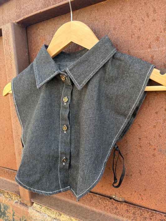 Collared Top *Black Denim
