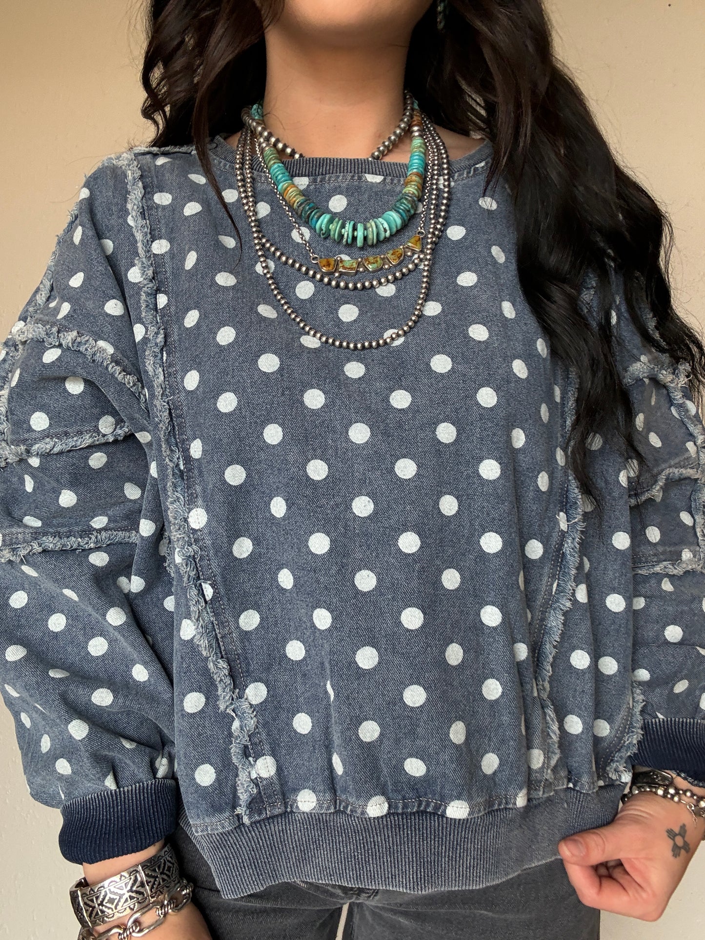 The Denim Dan Polka Dot Sweater