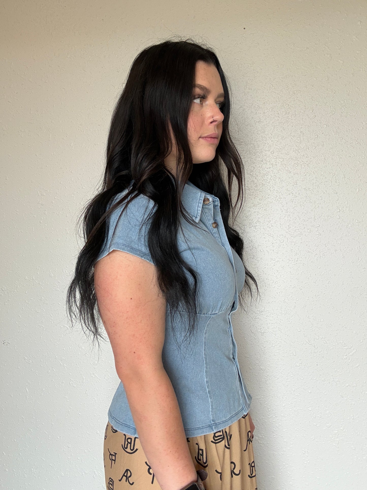 The Cinch Denim Blouse