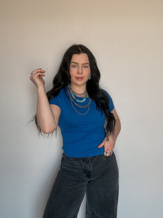 Cotton Basic Tee *Royal