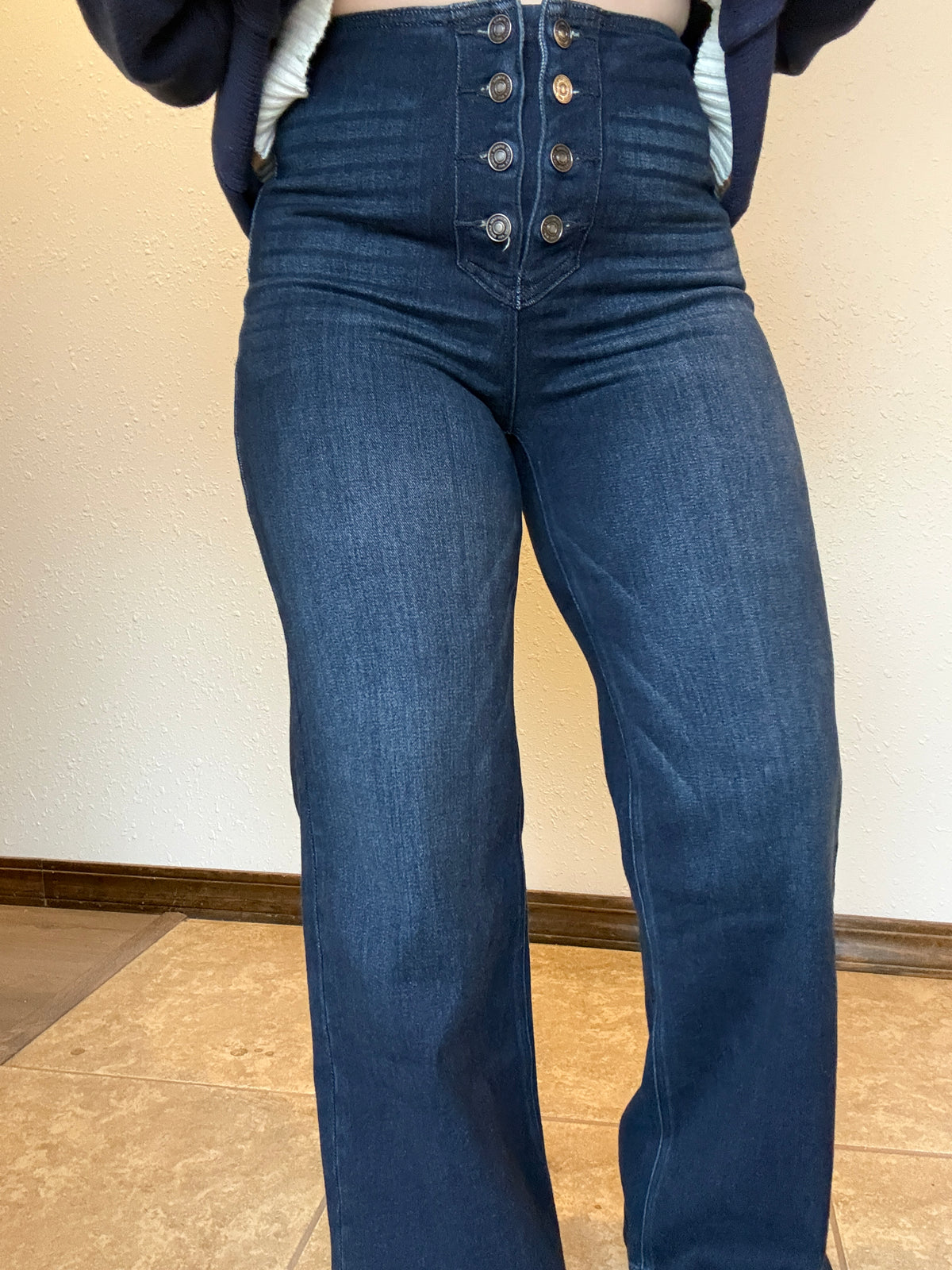 ULTRA HIGH RISE SLIM PALAZZO SAILOR JEANS