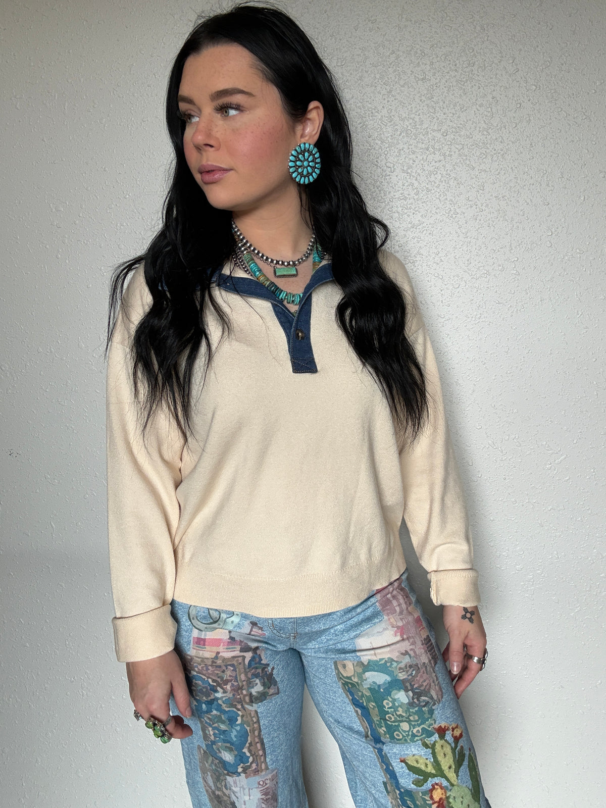 The Denim Way Sweater *Cream