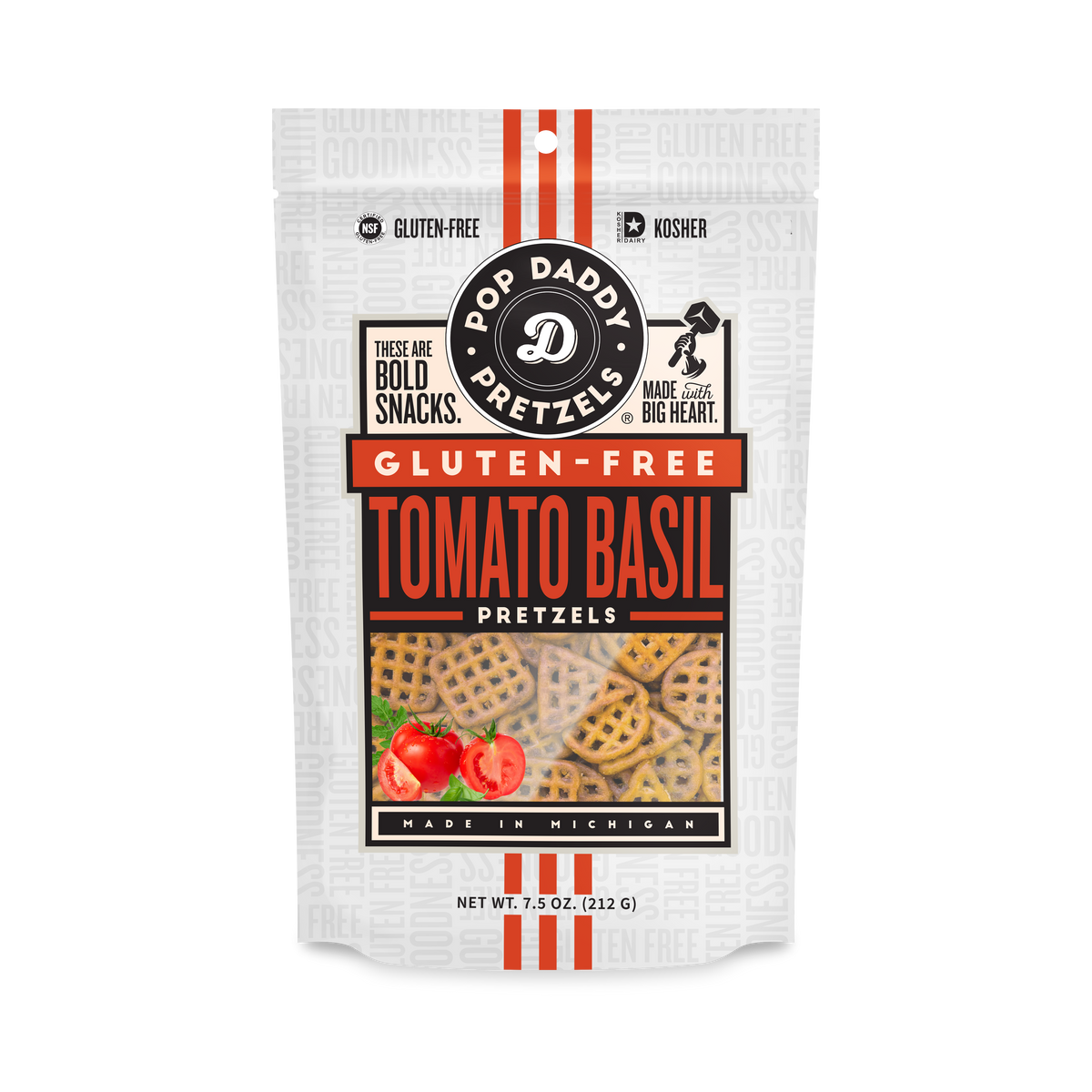 Seasoned Pretzels - 7.5oz - Gluten Free Tomato Basil