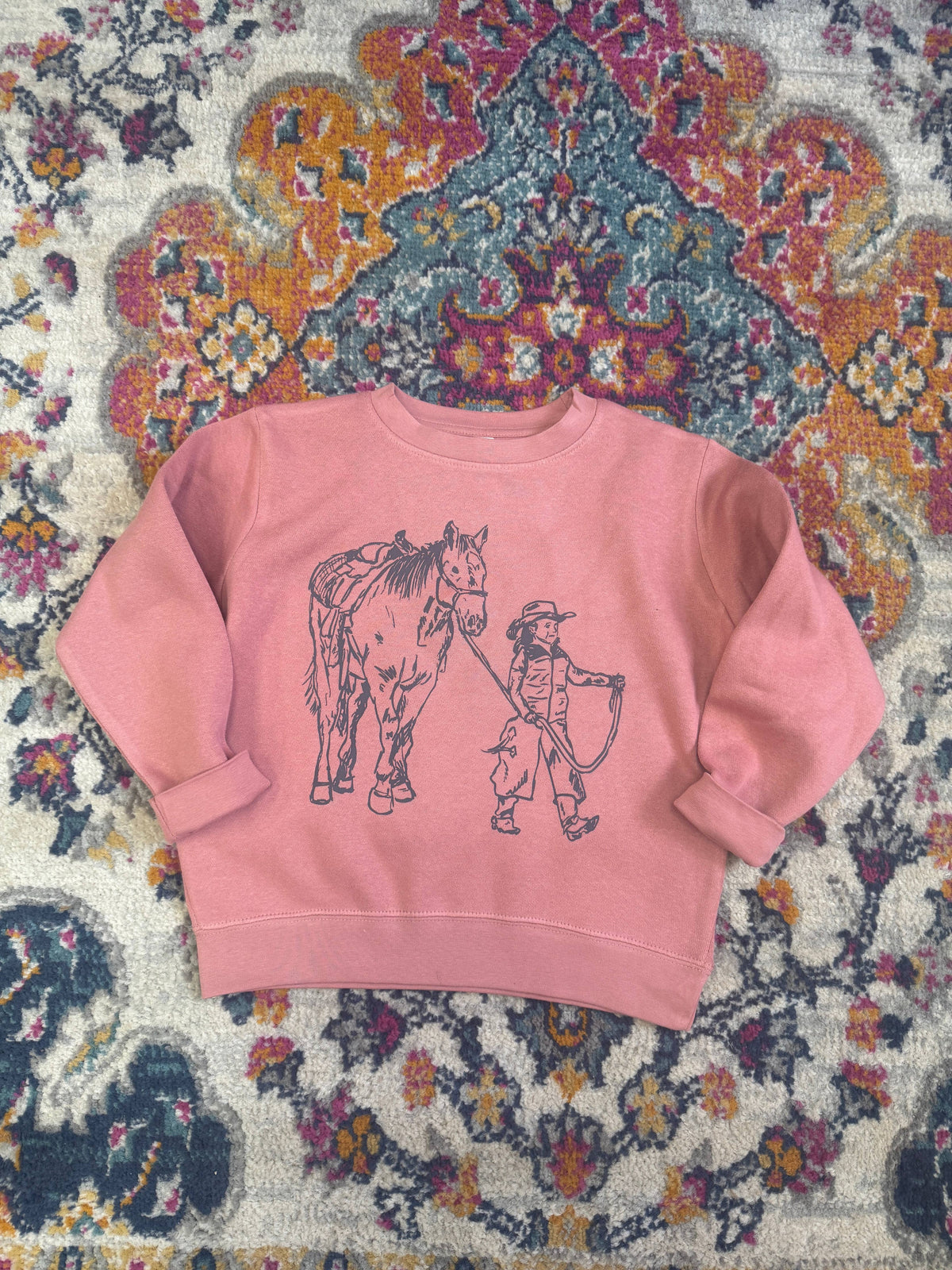 Little Cowgirl Youth Crewneck: Youth